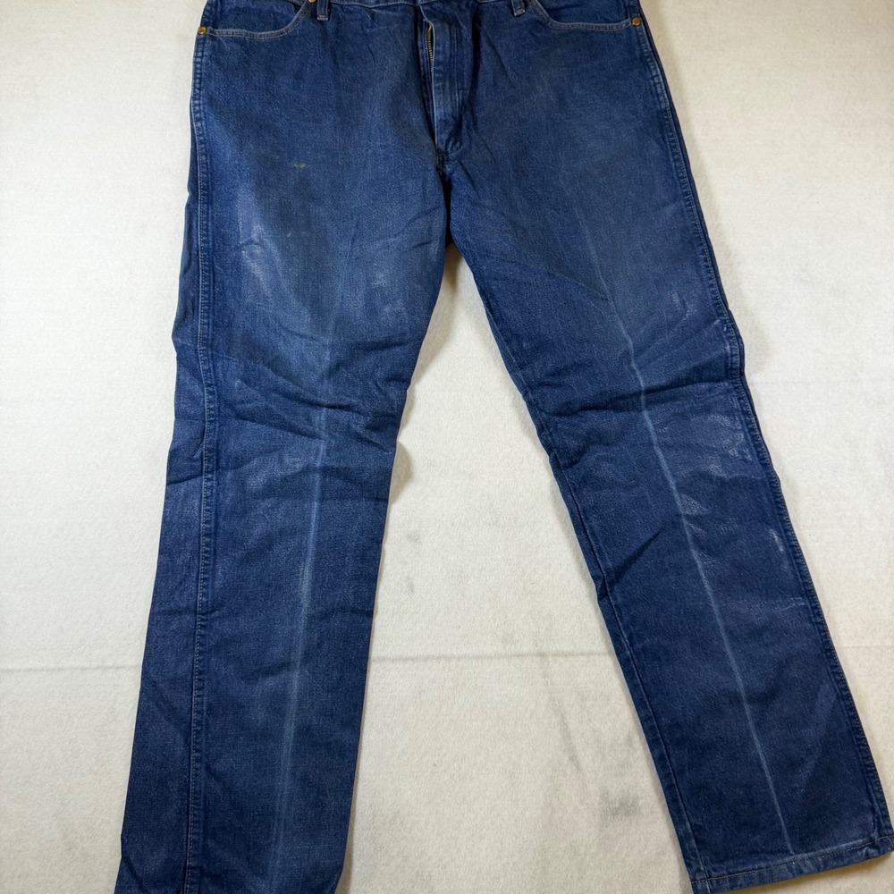 Wrangler Cowboy Cut Original Fit Jeans 40x32 Indigo Blue Denim 13MWZPW Mens - Picture 4 of 6